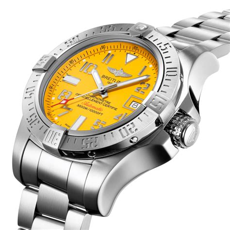 breitling yellow avenger seawolf|breitling avenger seawolf yellow dial.